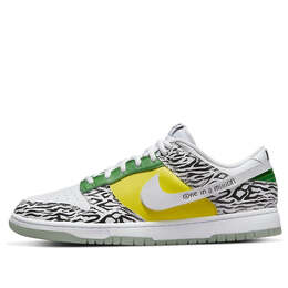 Кроссовки данк лоу Nike, белый dr7305-100 | white/black/green/yellow
