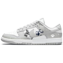 Кроссовки Nike Dunk Skateboarding Shoes Men Low-top Grey/white, серый dd1391-103(team181-竹林熊猫) | gray