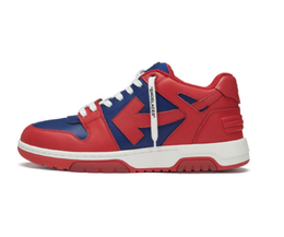 Off-White Кроссовки для скейтбординга OFF WHITE Out Of Office Mid Top, мужские, красные, синие omia189f22lea0014625 | red blue