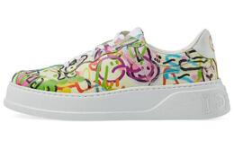 Кроссовки мужские Gucci Platform Trainer с принтом, бело-желтый 727832 aabks 9250