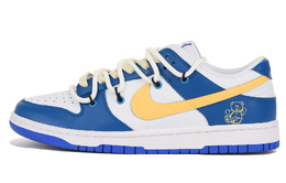 Кроссовки Nike Dunk Skateboarding Shoes Men Low-top Gold, синий dv0831-104(team32-男款蓝金小熊) | vintage blue