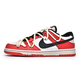 Кроссовки Nba X Nike Dunk Skateboarding Shoes Men Low-top Red/White/Black, красный dd3363-100（team356-芝加哥公牛75周年） | red
