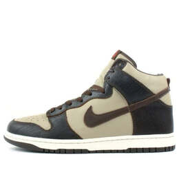Кроссовки данки высокой премиум Nike, хаки 306968-221 | khaki/brown/khaki/light
