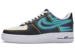 Кроссовки Nike Air Force 1 Skateboard Shoes Men Low-Top Black White Blue Yellow cw2288-111(team80-男款0度火焰)
