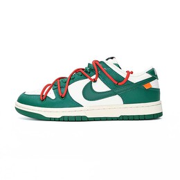 Кроссовки Nike Dunk Skateboard Shoes Men Low-Top White/Green dr9654-100（team356-复古白绿ow解构） | white/green