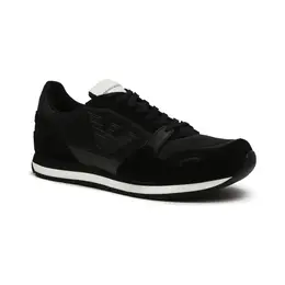 Кроссовки с добавлением кожи Emporio Armani, черный ea232m000027e480040 | nero