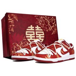 Кроссовки Nike Dunk Skateboarding Shoes Men Low-top Red And White, красный dd1391-602(team113-龙凤祥s-box) | red and white