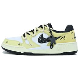 Кроссовки Nike Full Force Skateboarding Shoes Men Low-top White/Black/Pure Platinum/University Gold, белый/черный fb1368-101(team335-107逆星) | white/black/pure platinum/university gold