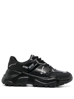 Versace Jeans Couture кроссовки с принтом, черный 75ya3sc9zs881 | черный