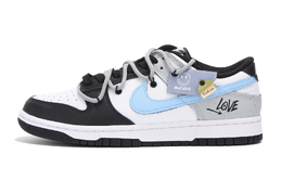 Кроссовки Nike Dunk, серый/голубой dd1391-100(team拾伍-男款黑灰蓝)
