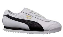 Мужские кроссовки Roma 68 Vintage белые кожаные с низкой шнуровкой 370051 02 Puma, черный 3837094 | schwarz