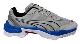Белые мужские кроссовки Nitfox Highway на шнуровке 371480 01 Puma, серебряный 4045594 | silber