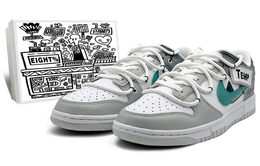 Кроссовки Nike Dunk Skateboarding Shoes Men Low-top Grey/white/green, зеленый dv0831-101(team131-鲨鱼游戏绿s2) | green
