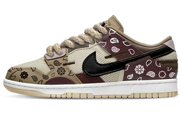 Кроссовки Nike Dunk Skateboard Shoes Men Low-Top Brown White/Black dh7450-100(teamy-男款腰果花棕白黑)
