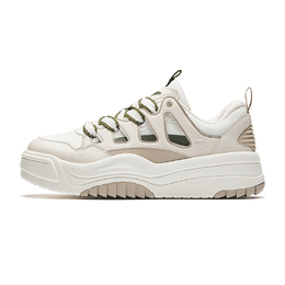 Кроссовки Anta Life Collection Skateboarding Shoes Men Low-top Mud Gray / Ivory White / Nude Khaki, хаки 112438029-1 | mud gray / ivory white / nude khaki