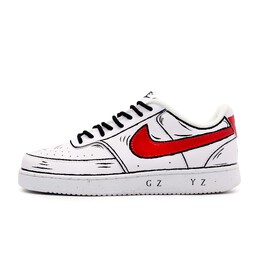 Кроссовки Nike Court Vision 1 Skateboarding Shoes Men Low-top White/Black/Red, черный/оранжевый dh2987-101（team390-边界线yz） | black/dark obsidian/total orange