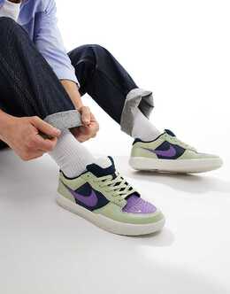 Nike SB – Force 58 – оливково-фиолетовые кроссовки 134206027 | khaki