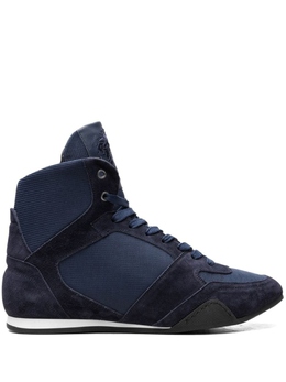 Кроссовки Versace High Top Greek Key "Navy", синий dsu6442d4ctgkl8eb | синий
