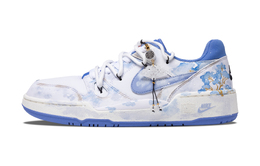 Кроссовки Nike Full Force Skateboarding Shoes Men Low-top White/purple/yellow, синий fb1362-100(team28-蓝黛） | blue