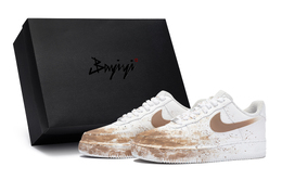 Кроссовки Nike Air Force 1 Skateboard мужские низкие коричневые белые, землянисто-желтые белые cw2288-111(team80-男款施工现场s-box) | earth yellow white