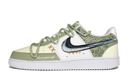 Nike Кроссовки Court Vision 1 Matcha Cashew Nut Coverage с низким верхом, противоскользящие и износостойкие, мужские, для скейтбординга, зеленые, желтые dh2987-101(team146-抹茶腰果男款) | green yellow
