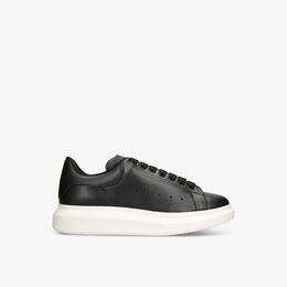 Мужские кожаные низкие кроссовки на платформе для шоу Alexander McQueen, черный r04367785 | black