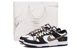 Кроссовки Nike Dunk Skateboard Shoes Men Low-Top Black dd1391-100(team拾伍-男款黑棕sbox)