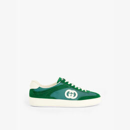 Низкие замшевые кеды G74 Gucci, белый r04314582 | green white