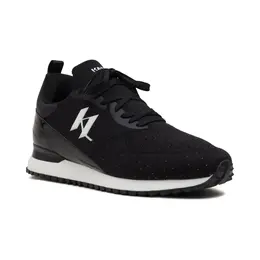 Кожаные велюровые кроссовки Karl Lagerfeld, черный kl241m0000870140040 | nero