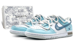 Кроссовки Nike Dunk Skateboarding Shoes Men Low-top White/blue/green, голубой dv0831-101(team131-猫狗日记绿s2) | light blue