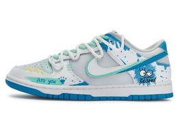 Nike Кроссовки для скейтбординга Dunk, низкие, мужские, синие/зеленые dv0831-001(team80-男款毛球怪兽) | white gray blue green