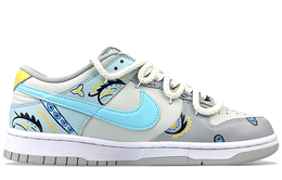 Кроссовки Nike Dunk Skateboarding Shoes Men Low-top Gray/Blue, белый dj6188-001(team40-彩色腰果花s-box) | white