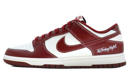 Кастомизированные кроссовки Nike Dunk Skateboarding Men's, белый/темно-красный dd1391-601(team176-红白线条男款) | deep red