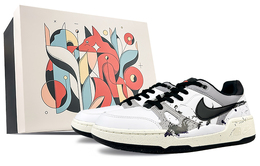 Кроссовки Nike Full Force Skateboarding Shoes Men Low-top White, белый fb1362-101(team40-中式泼墨黑白sbox) | white