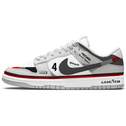 Кроссовки Nike Dunk Skateboarding Shoes Men Low-top Grey/white, серый dd1391-103(team56-赛车游戏) | gray