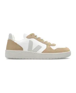 Кроссовки V 10 из кожи без хрома Veja, белый vx0503298b 0-extra white natural sahara | weiß
