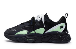 Кроссовки Fila Lifestyle Shoes Men Low-top Black, Green And White, зеленый f12m141116fbk(team80-潮汐绿sbox) | black, green and white
