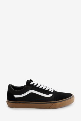 Мужские кроссовки Old skool на резиновой подошве Vans, черный 558-387 | black white
