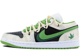Баскетбольные кроссовки Air 1 Vintage Men Low-Top Green/Black/Beige Jordan hf4823-100（team349-枫林来信） | maple leaf green