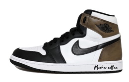 Баскетбольные кроссовки Air 1 Vintage Men High-Top Black/White/Brown Jordan dz5485-010（team69-摩卡咖啡） | coffee