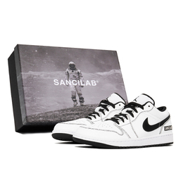 Кроссовки Air Jordan 1 Vintage Basketball Shoes Men Low-Top Black 553558-132(team210-简约熊猫s-box) | white