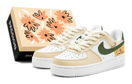 Кроссовки Air Force 1 для скейтбординга мужские низкие зеленый Nike cw2288-111(teams2-落日夕阳男s-box) | ginger yellow