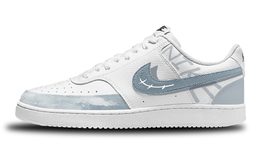 Кеды мужские, Обувь для скейтбординга Court Vision 1, мужские, низкие, синий Nike dh2987-101(team58-清欢) | white