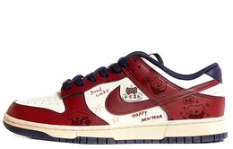 Кроссовки для скейтбординга Dunk мужские низкие красный/белый Nike fv8106-181(teamd-男款新年小狗) | deep red