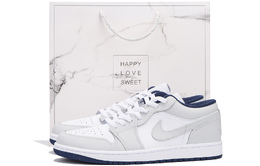 Баскетбольные кроссовки Air 1 Vintage Men Low-Top Black White Grey Jordan 553558-141(team59-男款灰黑四sbox) | silver