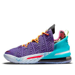 Кроссовки леброн 18 Nike, фиолетовый dm2813-500 | purple/blue/orange/red