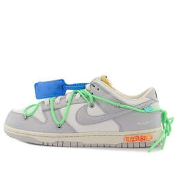 Кроссовки x off white dunk low Nike, серый dm1602-116 | gray/white