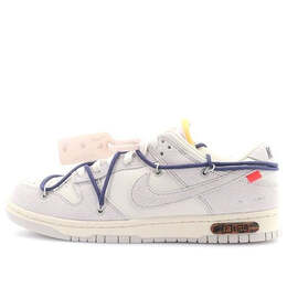 Кроссовки x off white dunk low Nike, серый dj0950-112 | gray/white