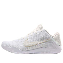 Кроссовки kobe 11 elite low premium Nike, белый 889870-114 | white/white/blue