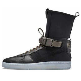 Кроссовки аббревиатура x lab air force downtown 1 hi sp Nike, черный 649941-003 | black/black-medium olive